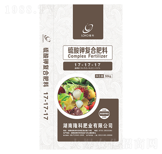 隆科牌硫酸鉀復合肥17-17-17-隆科農(nóng)資
