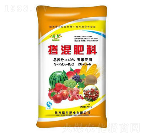 玉米專(zhuān)用摻混肥料28-6-8-盼多肥業(yè)