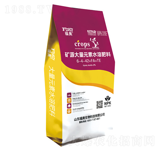 礦源大量元素水溶肥料6-4-42+FA+TE-福奧