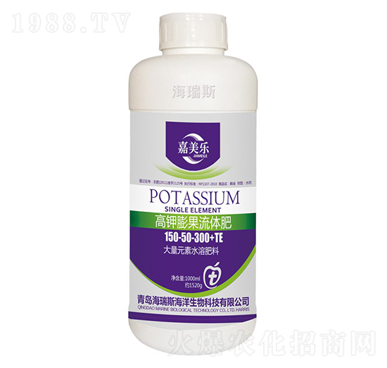 高鉀膨果清液肥150-50-300+TE-嘉美樂-海瑞斯