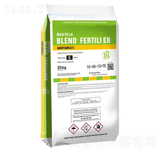 大量元素水溶肥料10-40-10+TE-田博士