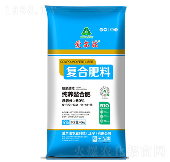 噴漿造粒復(fù)合肥料14-18-18-愛爾法