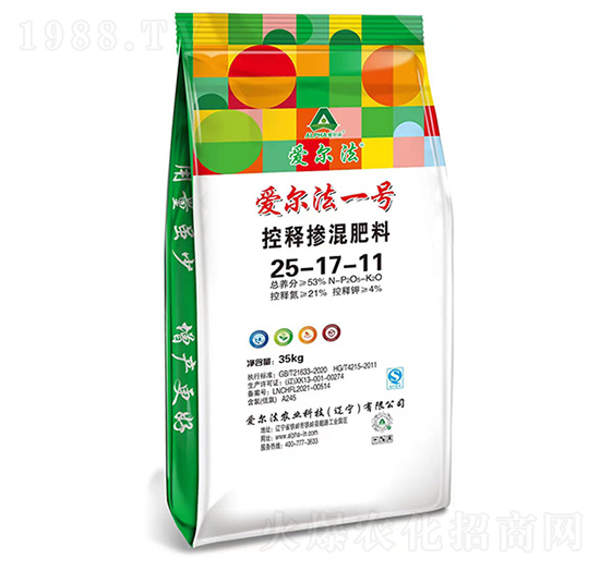 控釋摻混肥料25-17-11-愛(ài)爾法一號(hào)-愛(ài)爾法