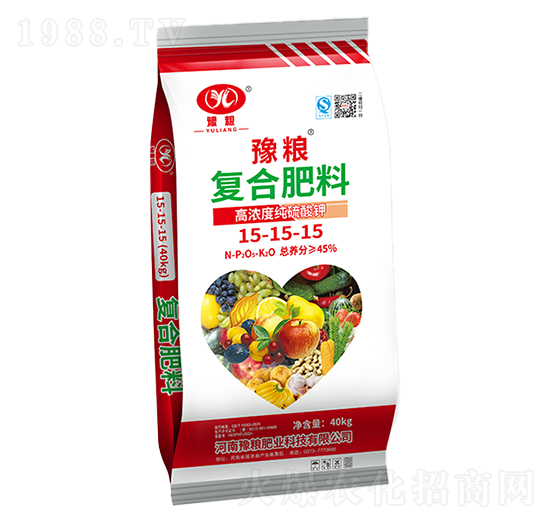 高濃度純硫酸鉀復(fù)合肥料15-15-15-豫糧肥業(yè)