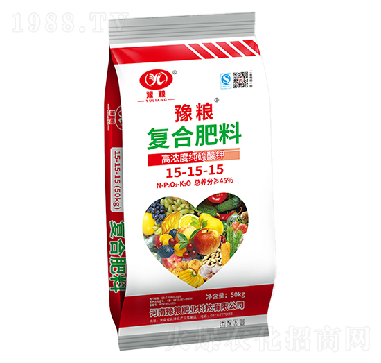 50kg高濃度純硫酸鉀復合肥料15-15-15-豫糧肥業(yè)