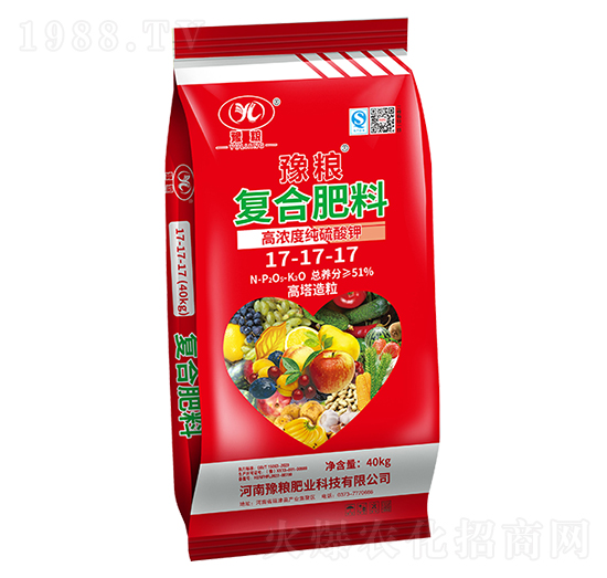 高濃度純硫酸鉀復合肥料17-17-17-豫糧肥業(yè)