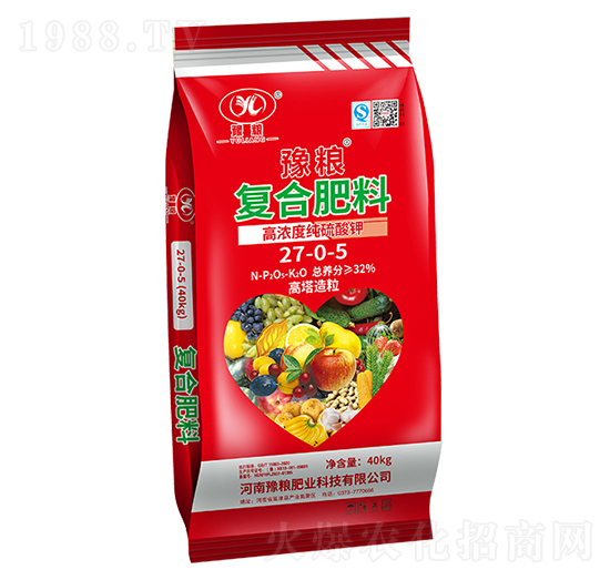 高濃度純硫酸鉀復(fù)合肥料27-0-5-豫糧肥業(yè)