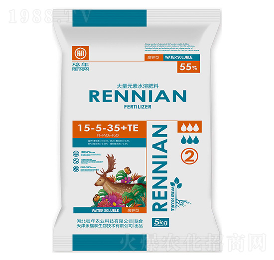 高鉀型大量元素水溶肥料15-5-35+TE-稔年-樂(lè)福泰