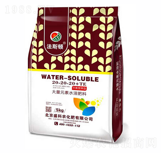 大量元素水溶肥料20-20-20+TE-盛科農