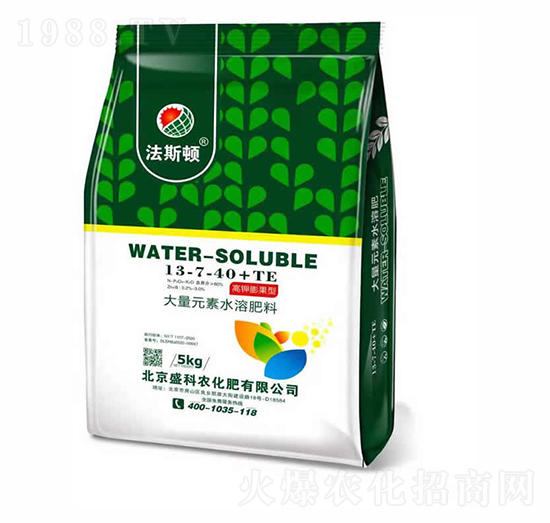 大量元素水溶肥料13-7-40+TE-盛科農(nóng)