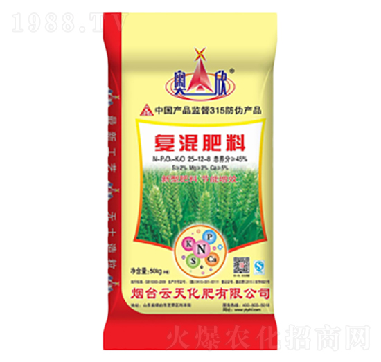 小麥專用復混肥料25-12-8-云天化肥