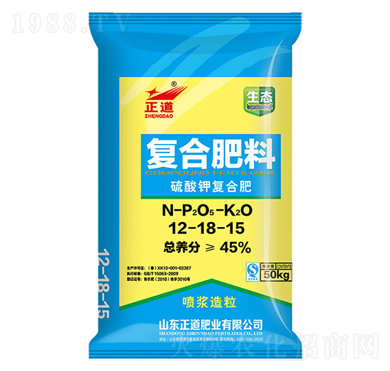 硫酸鉀復(fù)合肥料12-18-15-正道-祥云農(nóng)業(yè)