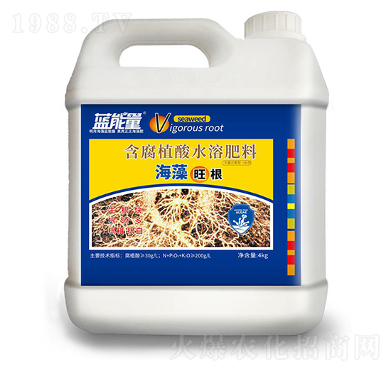 海藻旺根含腐植酸水溶肥料-藍能量-藻源植物