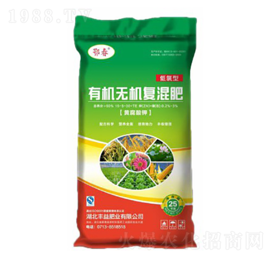 低氯型有機無機復混肥料15-5-30+TE-鄂春-豐益肥業(yè)