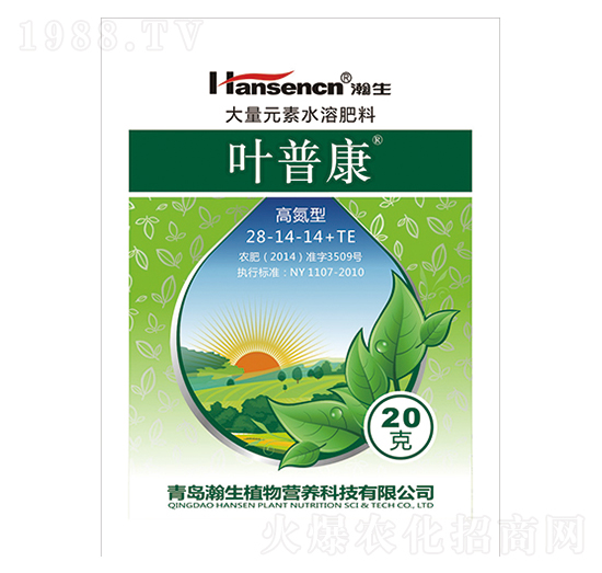 高氮型大量元素水溶肥料28-14-14+TE-葉普康-瀚生