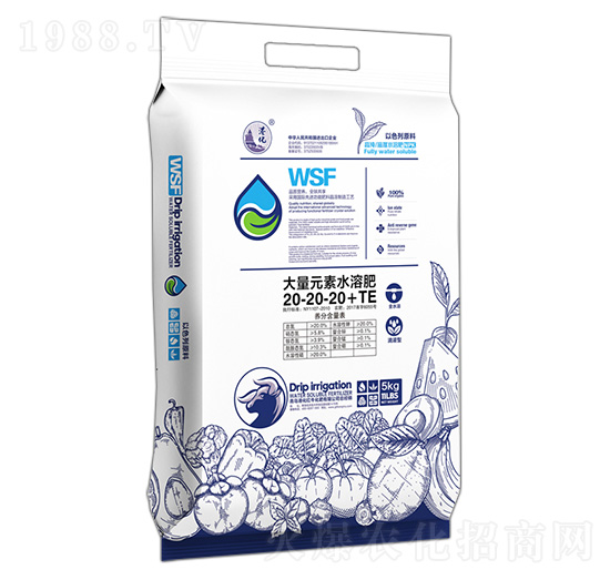 5kg大量元素水溶肥20-20-20+TE-遠(yuǎn)洋眾德