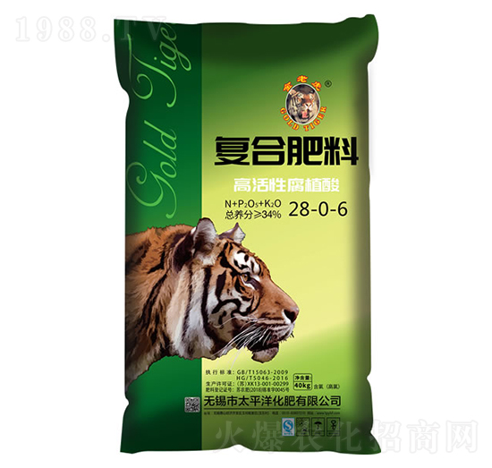 高活性腐植酸復(fù)合肥料28-0-6-金老虎-太平洋化肥