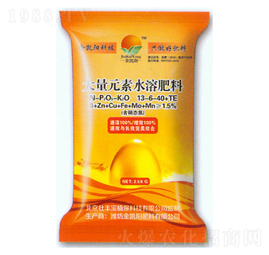 大量元素水溶肥13-6-40+TE-金凱陽
