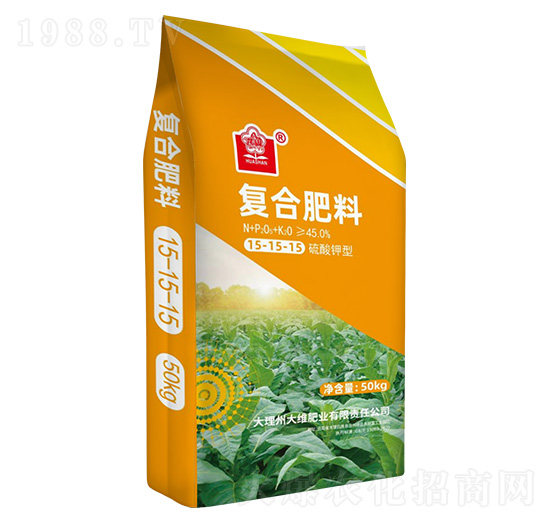 煙草專用硫酸鉀型復(fù)合肥料15-15-15-花山-大維肥業(yè)