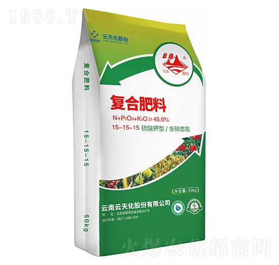 硫酸鉀型復合肥料15-15-15-云峰化工