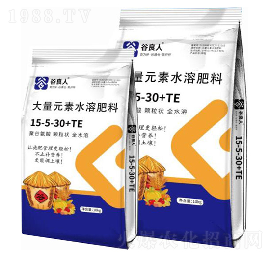 顆粒型大量元素水溶肥15-5-30+TE-谷良人-沃狀元