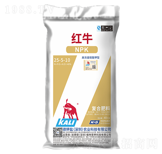 高濃度硫酸鉀型復(fù)合肥料25-5-10-紅牛-德鉀鹽農(nóng)業(yè)