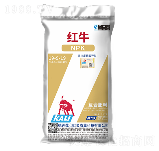 高濃度硫酸鉀型復(fù)合肥料19-9-19-紅牛-德鉀鹽農(nóng)業(yè)