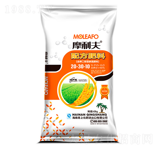 含鉀二銨型配方摻混肥料20-30-10-摩利夫-青上化肥