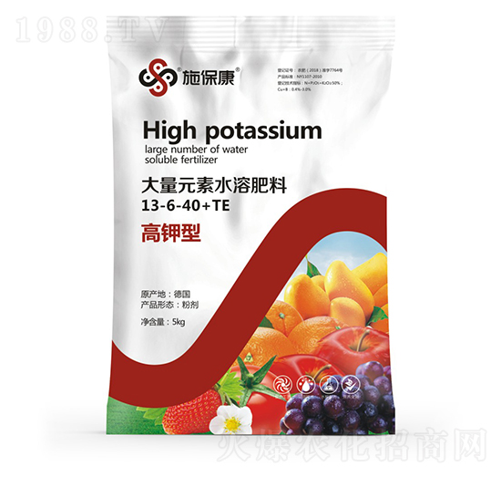 高鉀型大量元素水溶肥料13-6-40+TE-施?？? style=