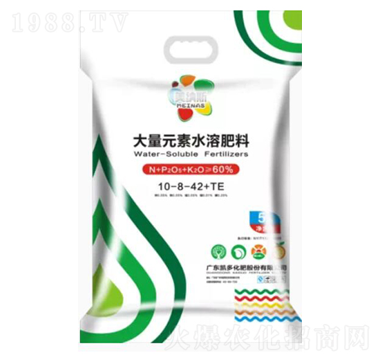 大量元素水溶肥料10-8-42+TE-美納斯-凱多化肥