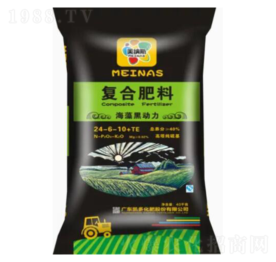 海藻黑動力復合肥料24-6-10+TE-美納斯-凱多化肥