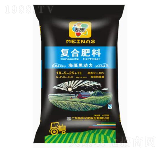 海藻黑動力復(fù)合肥料18-5-25+TE-美納斯-凱多化肥