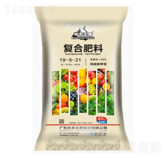 純硫酸鉀型復(fù)合肥料19-5-21-冰豐王座-凱多化肥