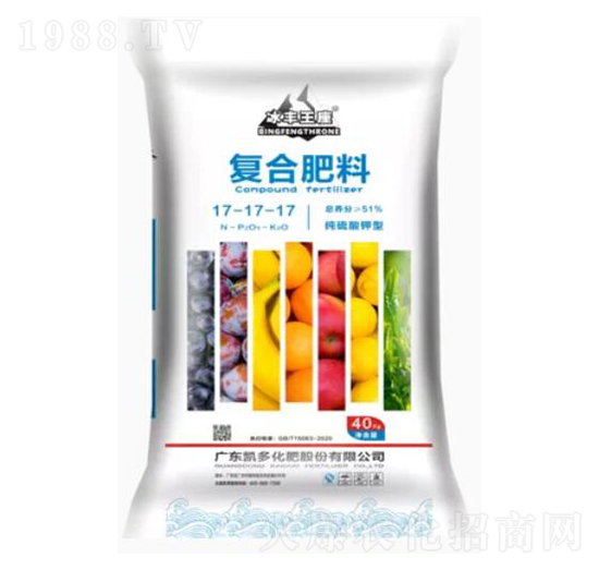 純硫酸鉀型復(fù)合肥料17-17-17-冰豐王座-凱多化肥