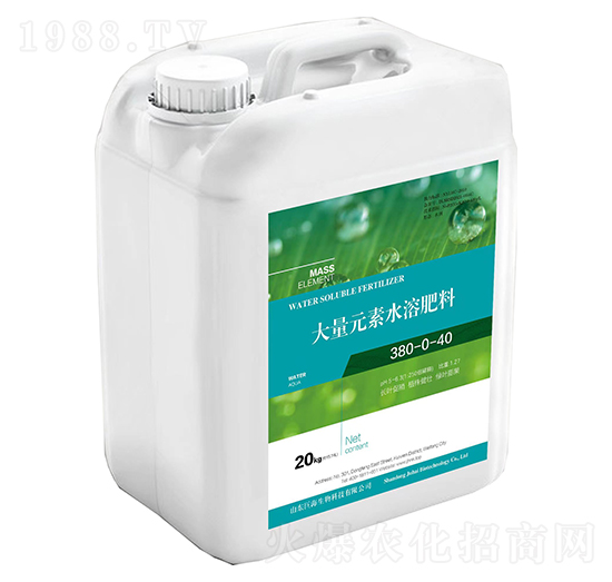 大量元素水溶肥料380-0-40-巨海生物