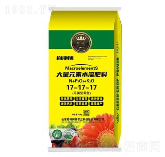平衡營養(yǎng)型大量元素水溶肥料17-17-17-柏科阿姆