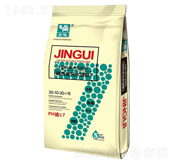 大量元素水溶肥料[堿性全元水溶肥]20-10-30+TE-金龜-深藍生物