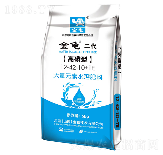 高磷型大量元素水溶肥料12-42-10+TE-金龜二代-深藍(lán)生物