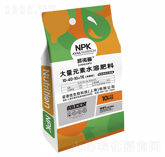 高磷型大量元素水溶肥料10-40-10+TE-凱諾普-諾譜信
