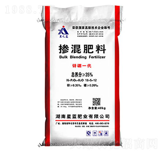 摻混肥料18-5-12-鋅硼一代-星藍(lán)肥業(yè)