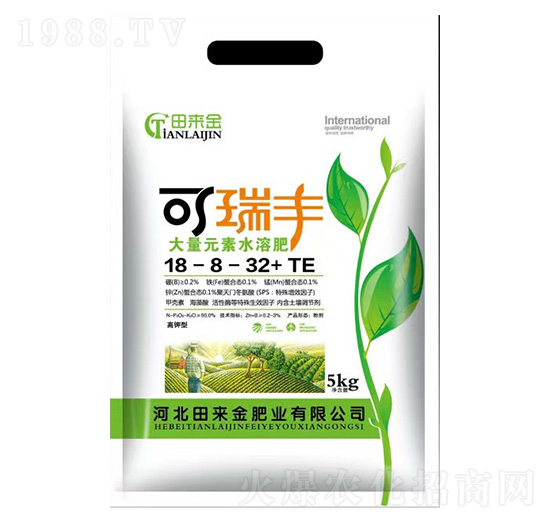 高鉀型大量元素水溶肥18-8-32+TE-可瑞豐-田來(lái)金