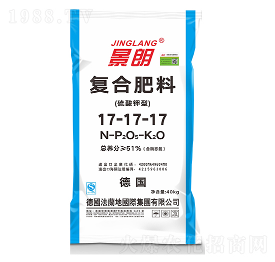 硫酸鉀型復(fù)合肥料17-17-17-景朗-法蘭地