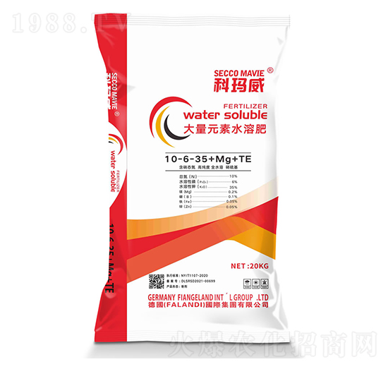 大量元素水溶肥料10-6-35+Mg+TE-科瑪威-法蘭地