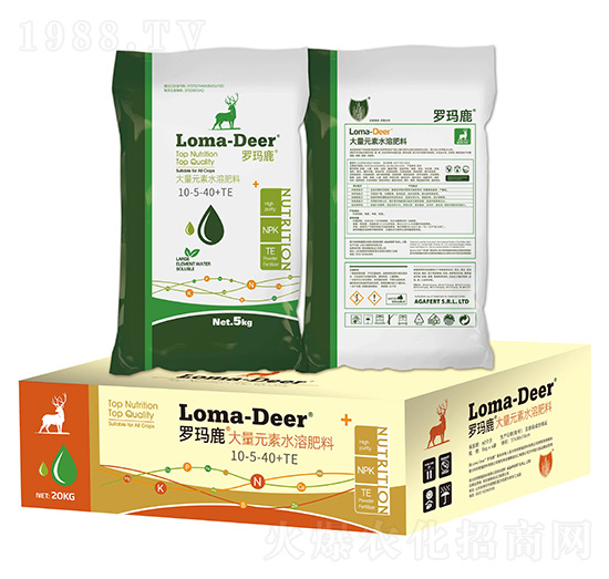 高鉀型大量元素水溶肥料10-5-40+TE(箱)-羅瑪鹿-海鯨