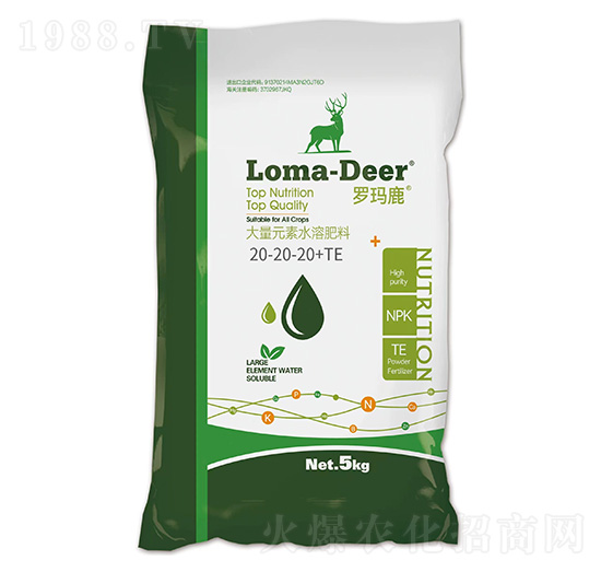 平衡型大量元素水溶肥料20-20-20+TE-羅瑪鹿-海鯨