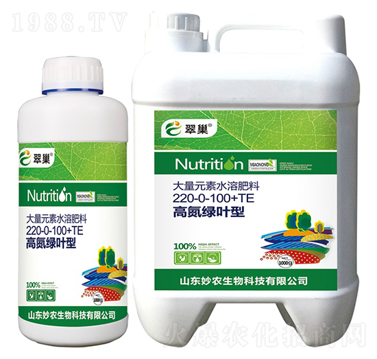 大量元素水溶肥料220-0-100+TE-翠巢-妙農(nóng)生物