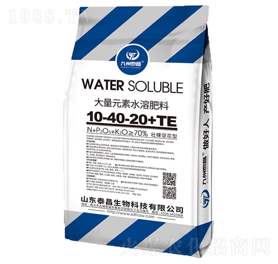 大量元素水溶肥10-40-20+TE-沃泰生物