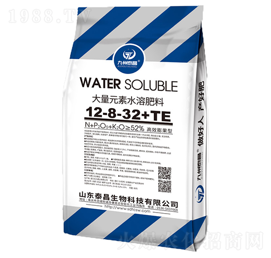 大量元素水溶肥12-8-32+TE-沃泰生物
