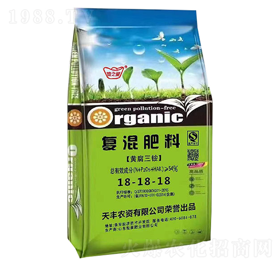 黃腐三銨復(fù)混肥料18-18-18-地之藏-地豐肥業(yè)