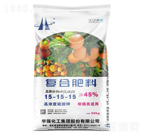 柑橘類(lèi)適用高濃度硫酸鉀復(fù)合肥料15-15-15-余華強(qiáng)-華強(qiáng)化工集團(tuán)